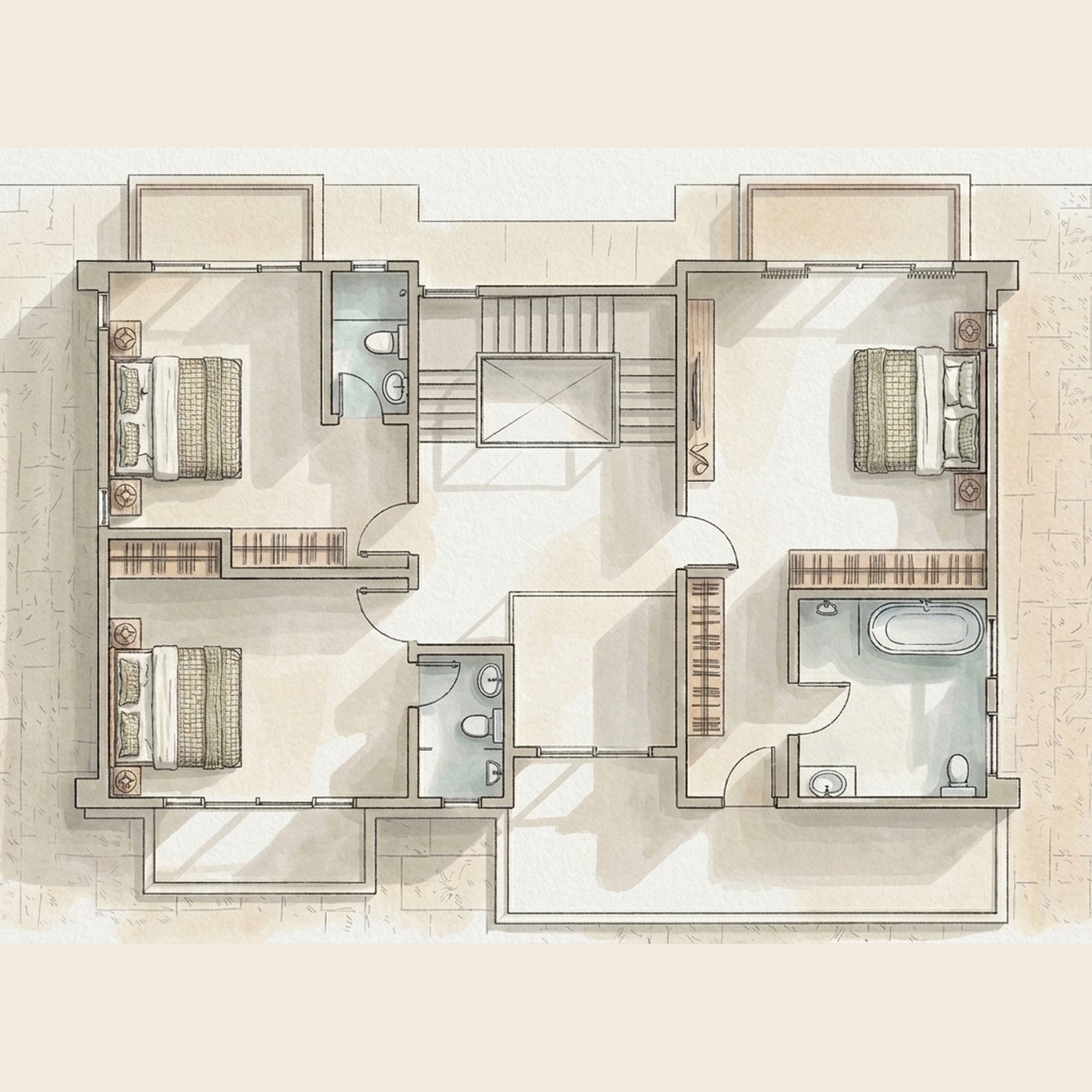 Bungalow First Floor plan