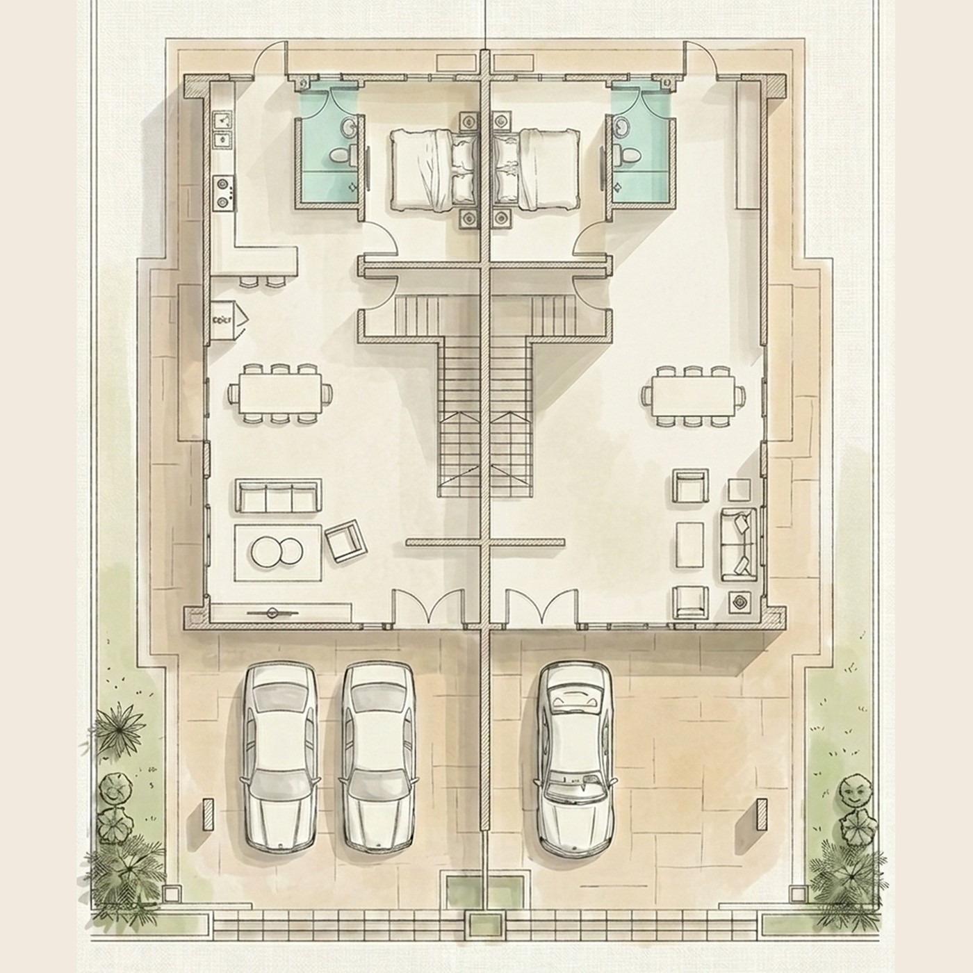 Semi-D Ground Floor plan