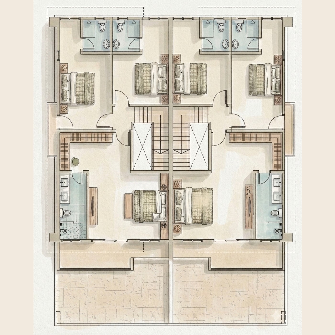 Semi-D First Floor plan